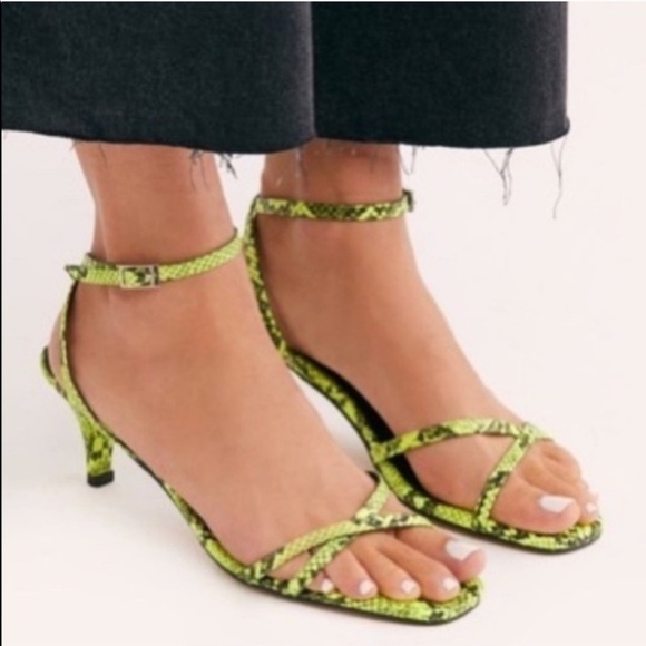 Free People Strappy Kitten Heel Sandals - Picture 1 of 16
